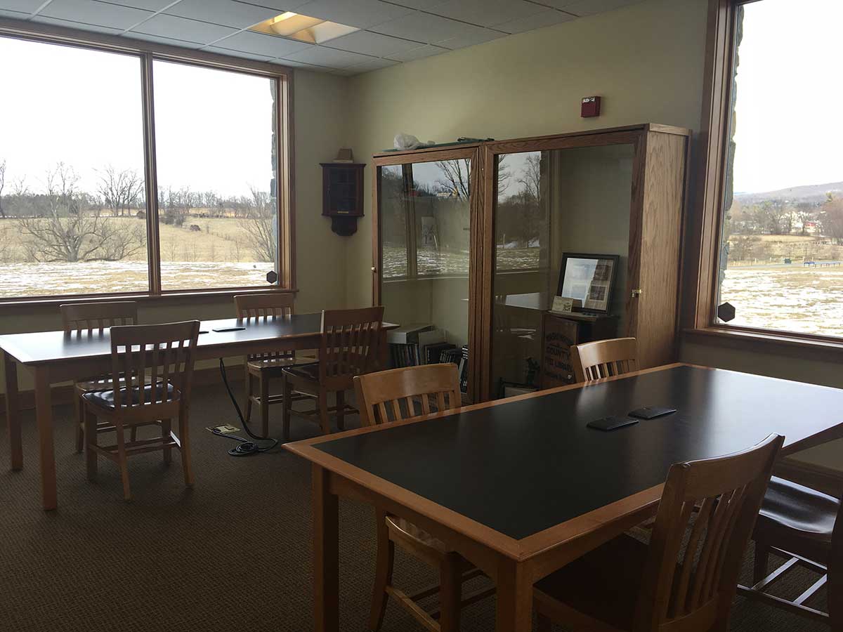Exterior shot of the quiet study room available at Boonsboro