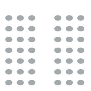 Two large sections of seating, chairs only
