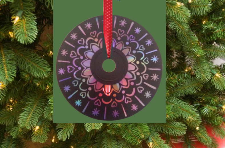 CD Ornament in Tree