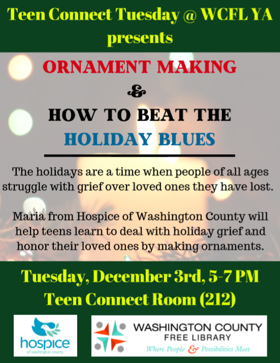 Learn about Holiday Grief & Make ornaments to honor your loved ones