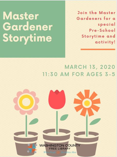 Master Gardeners Storytime Poster
