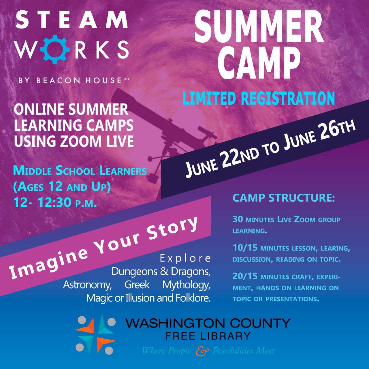 SteamWorks Summer Camp by Beacon House - Age 12+