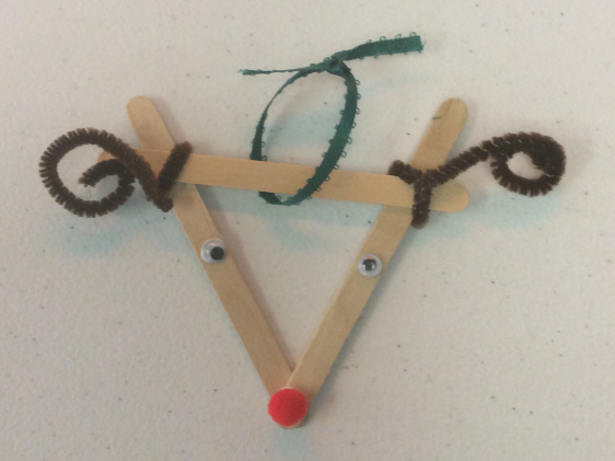 popsicle stick Rudolph