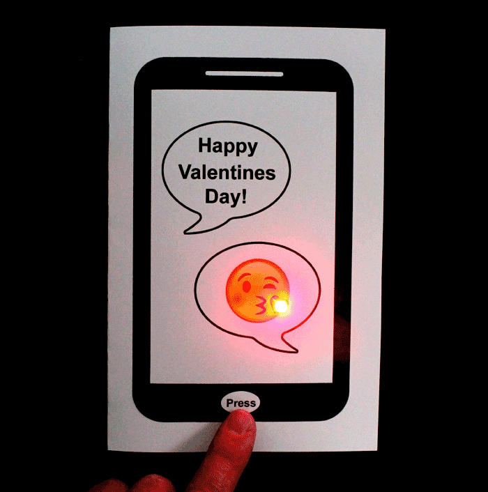 Happy Valentines Day LED Light Up Card