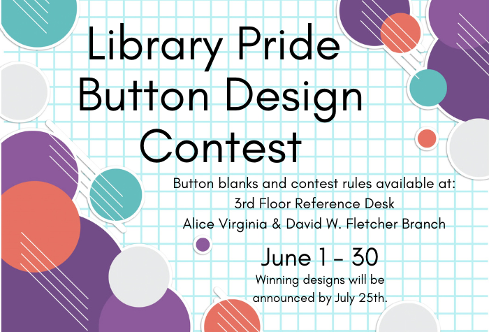Library Pride button design contest