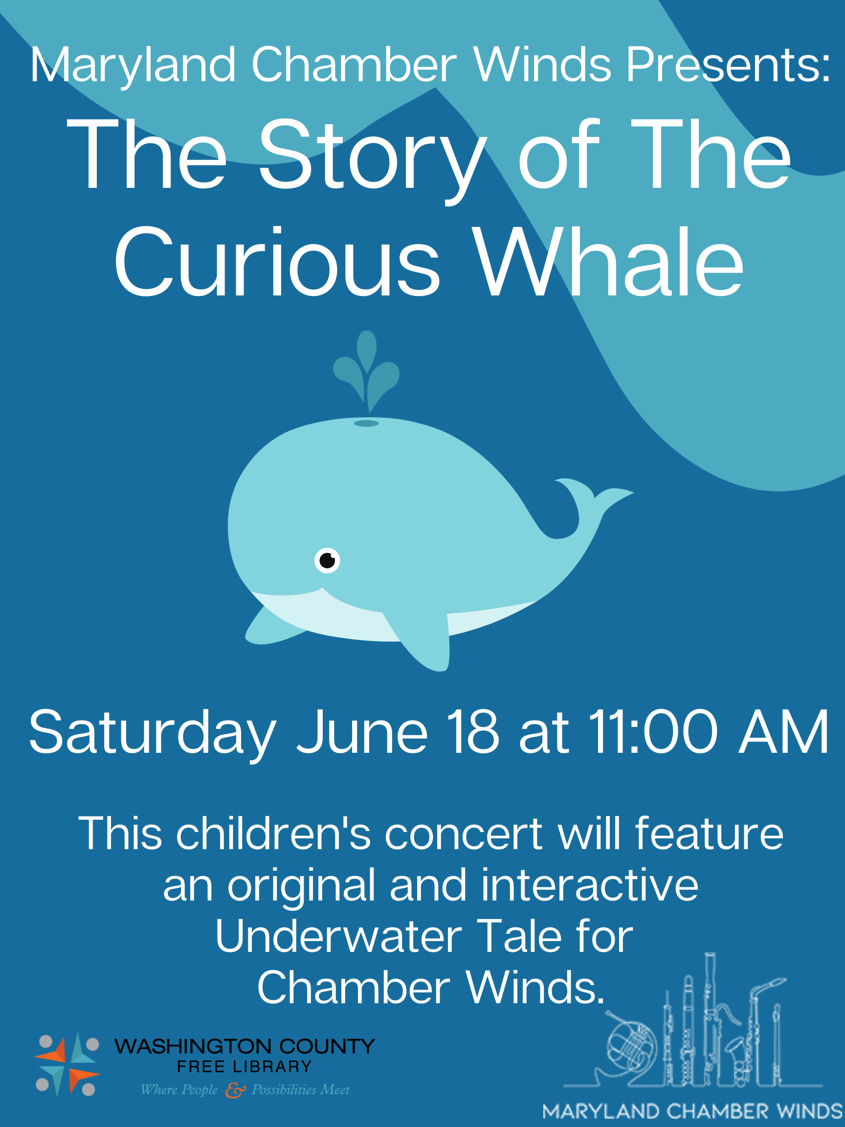 Curious Whale Poster