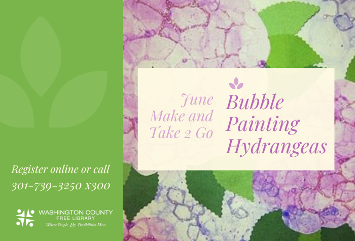 Bubble Painting Hydrangeas June Make and Take 2 Go
