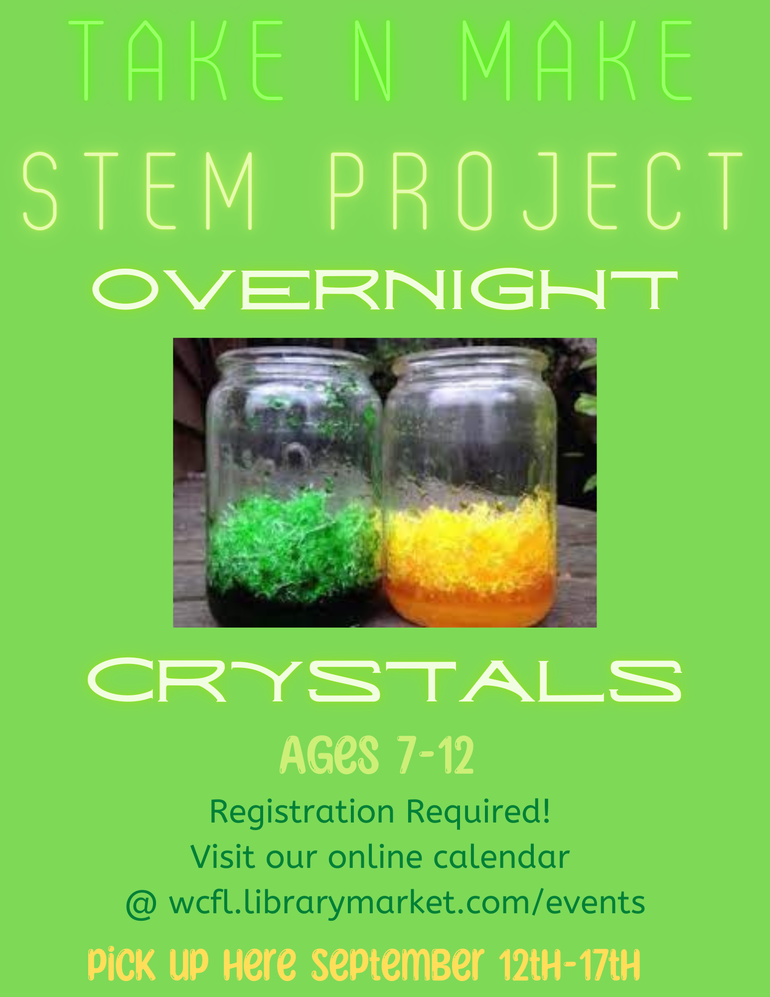 Take N Make Stem Project: Overnight Crystals