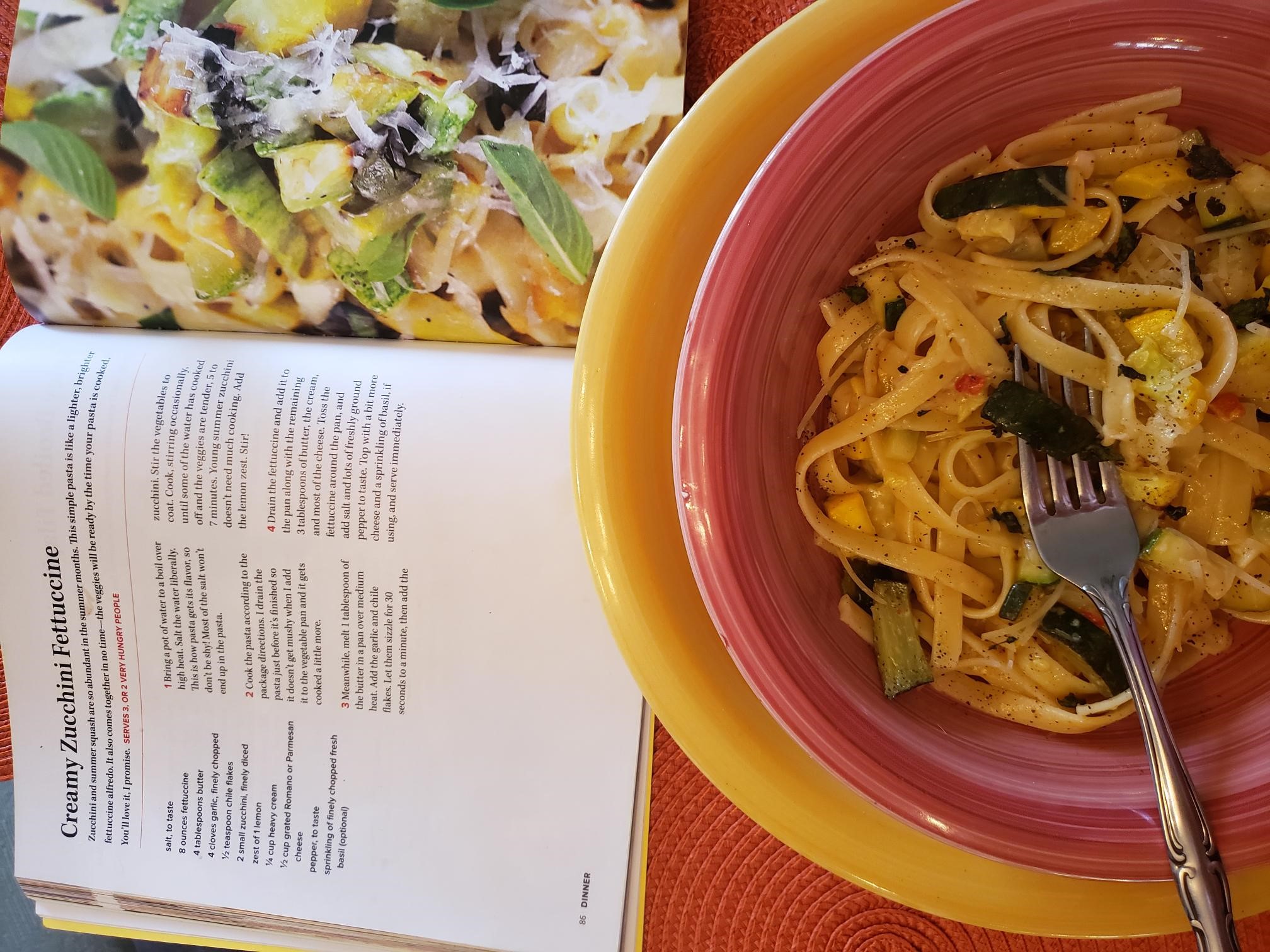 photo of pasta and recipe