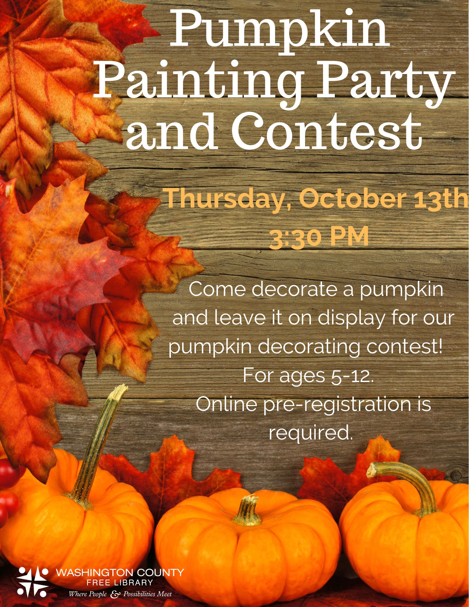 pumpkin painting party details