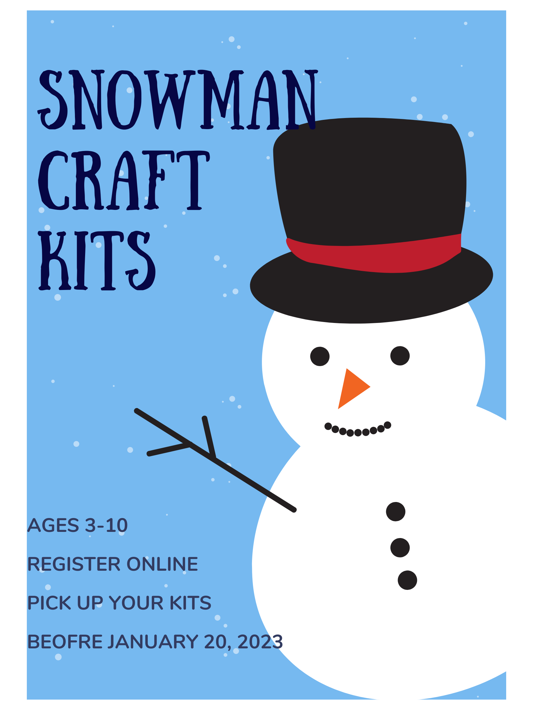 snowman craft kit poster