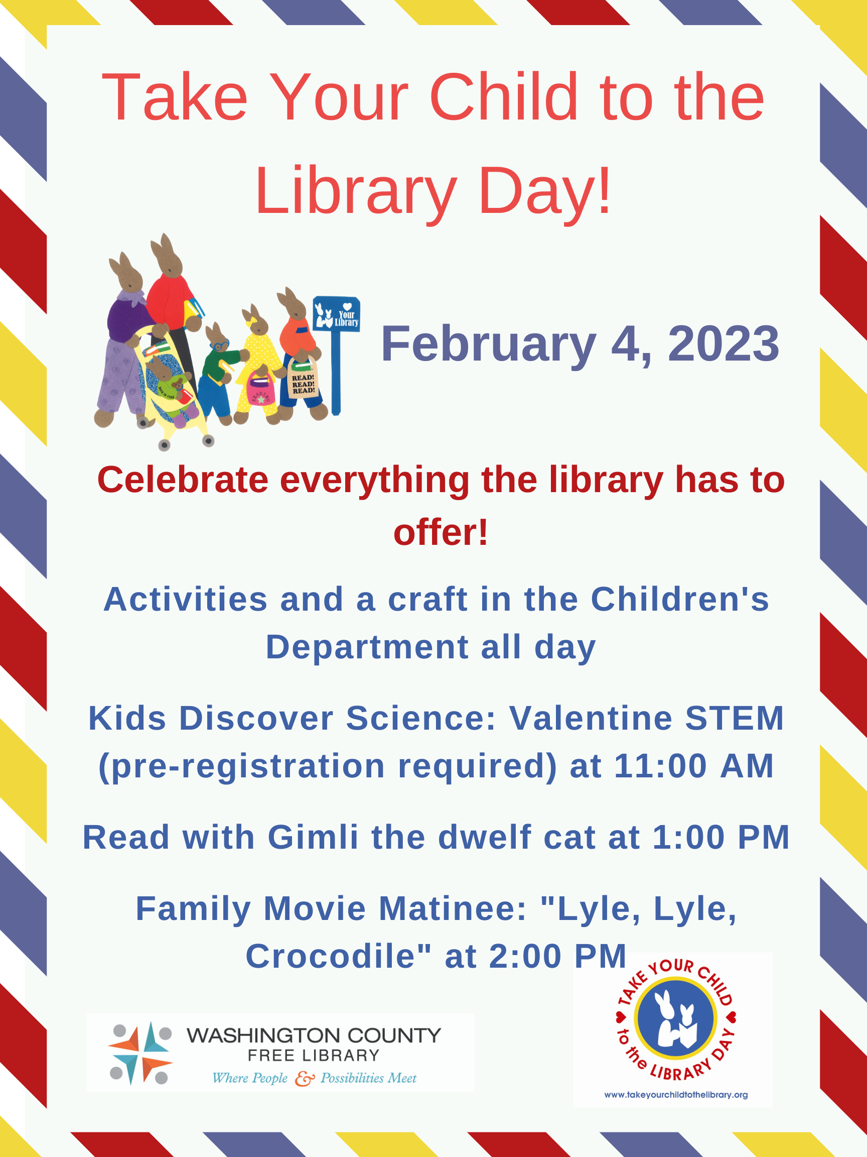 Take your child to the library poster