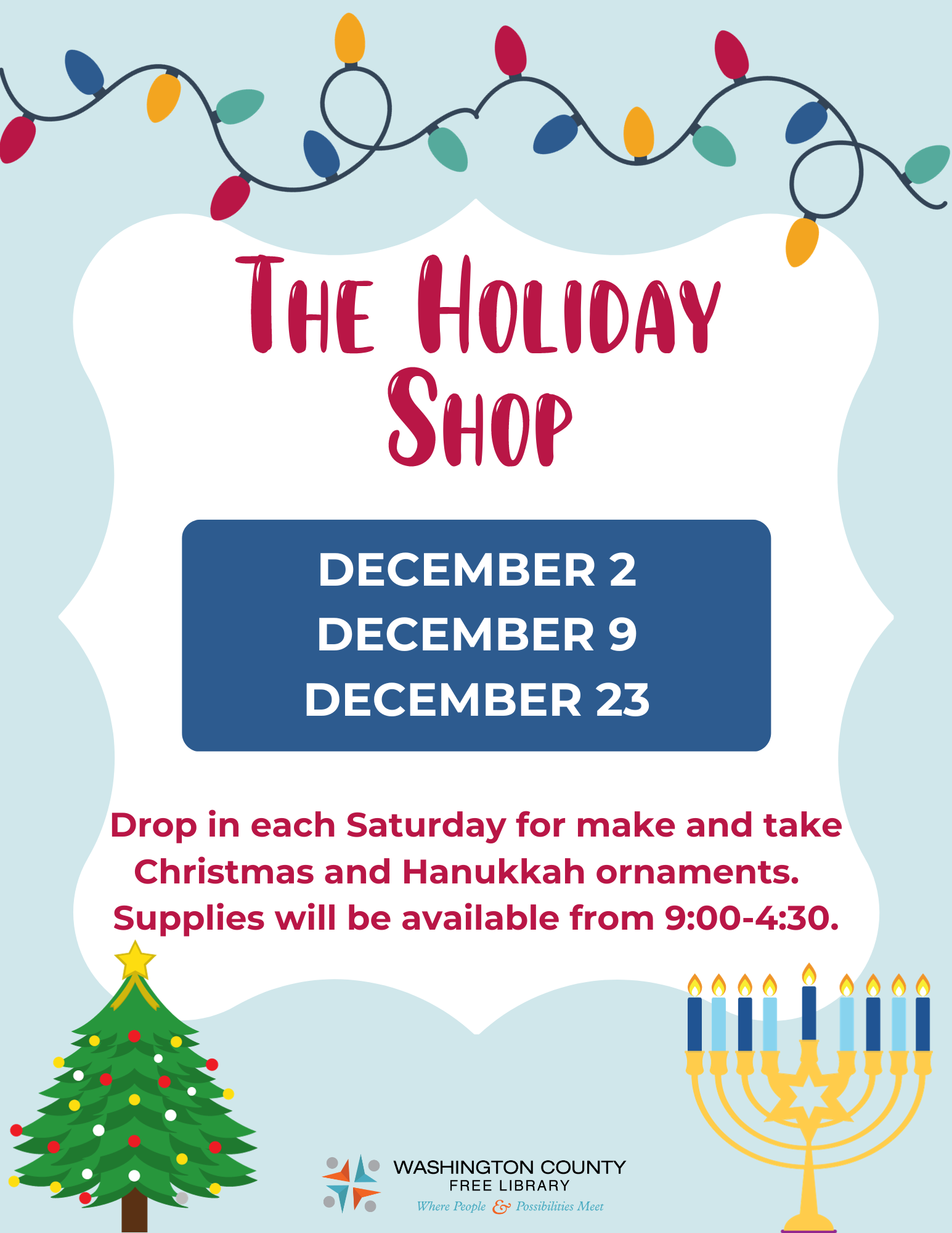 holiday shop information