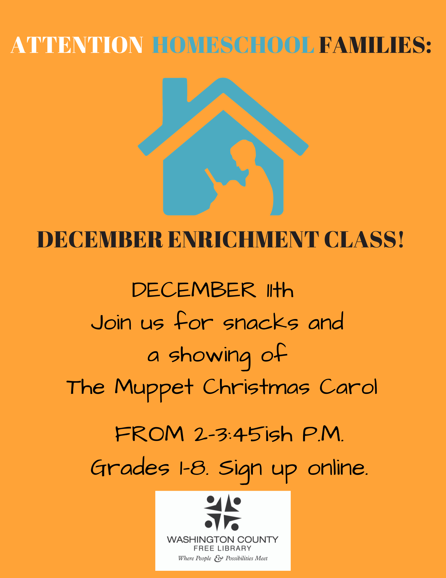 December Homeschool Enrichment Classes!
