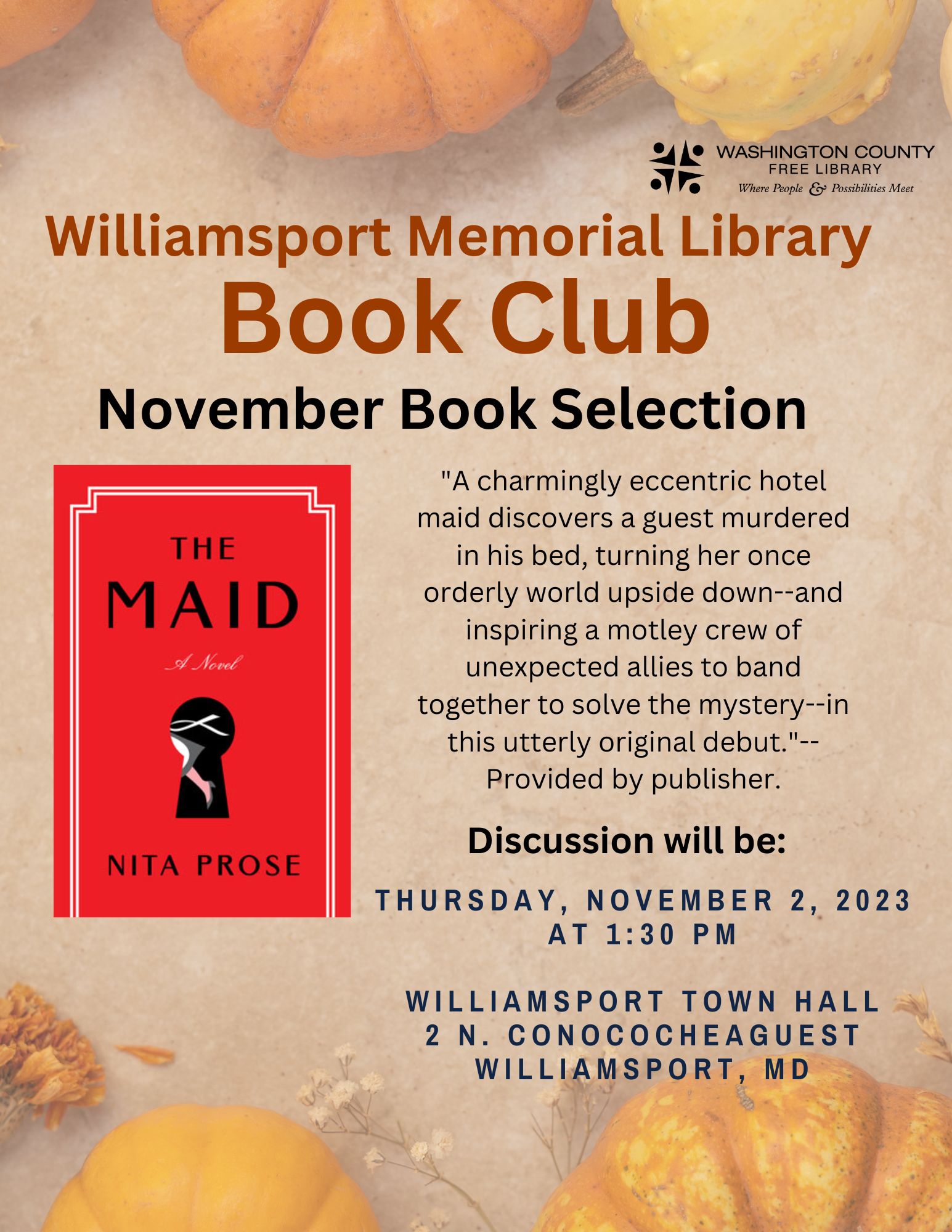 The Maid book club selection for November 2023