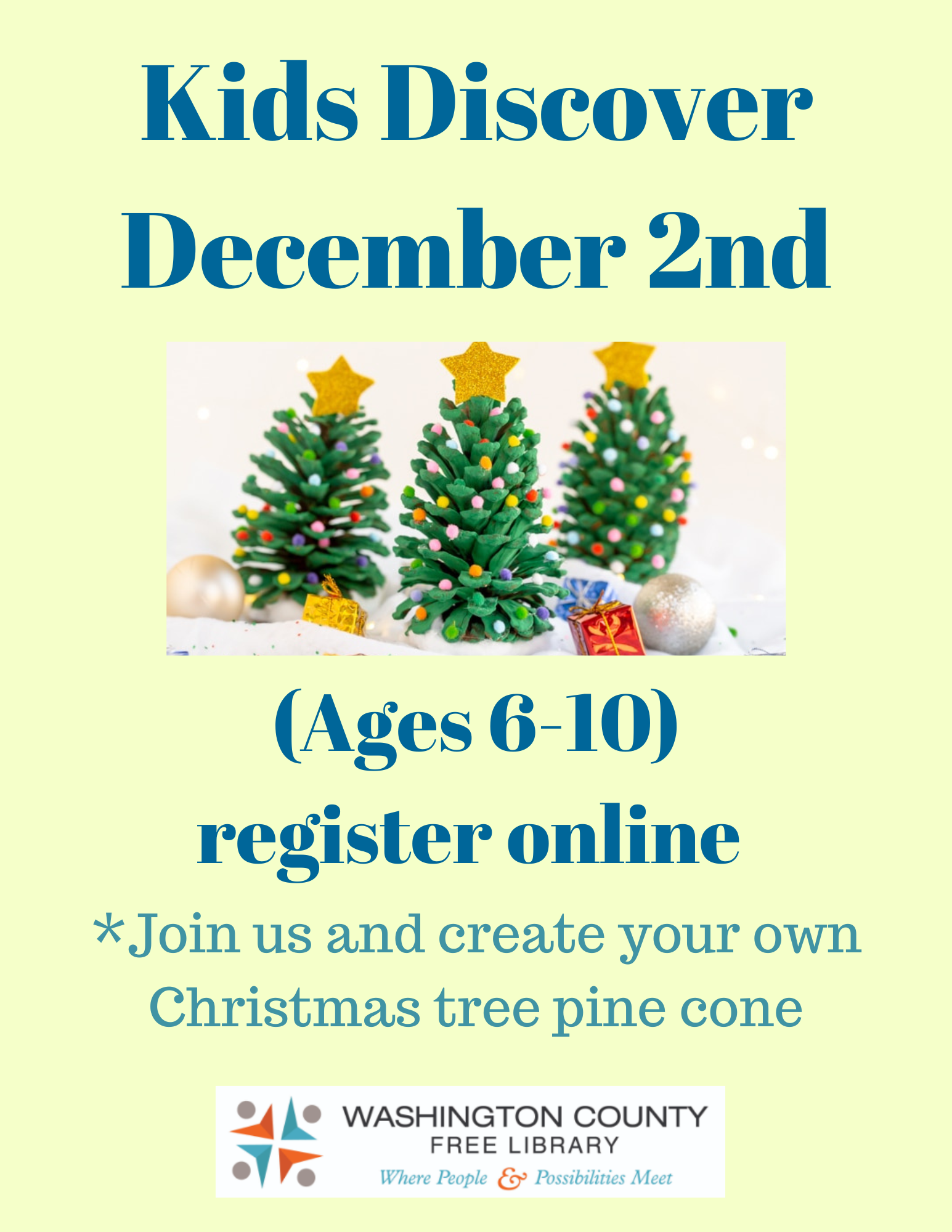 Kids Discover: Winter STEM Christmas Tree Pinecones