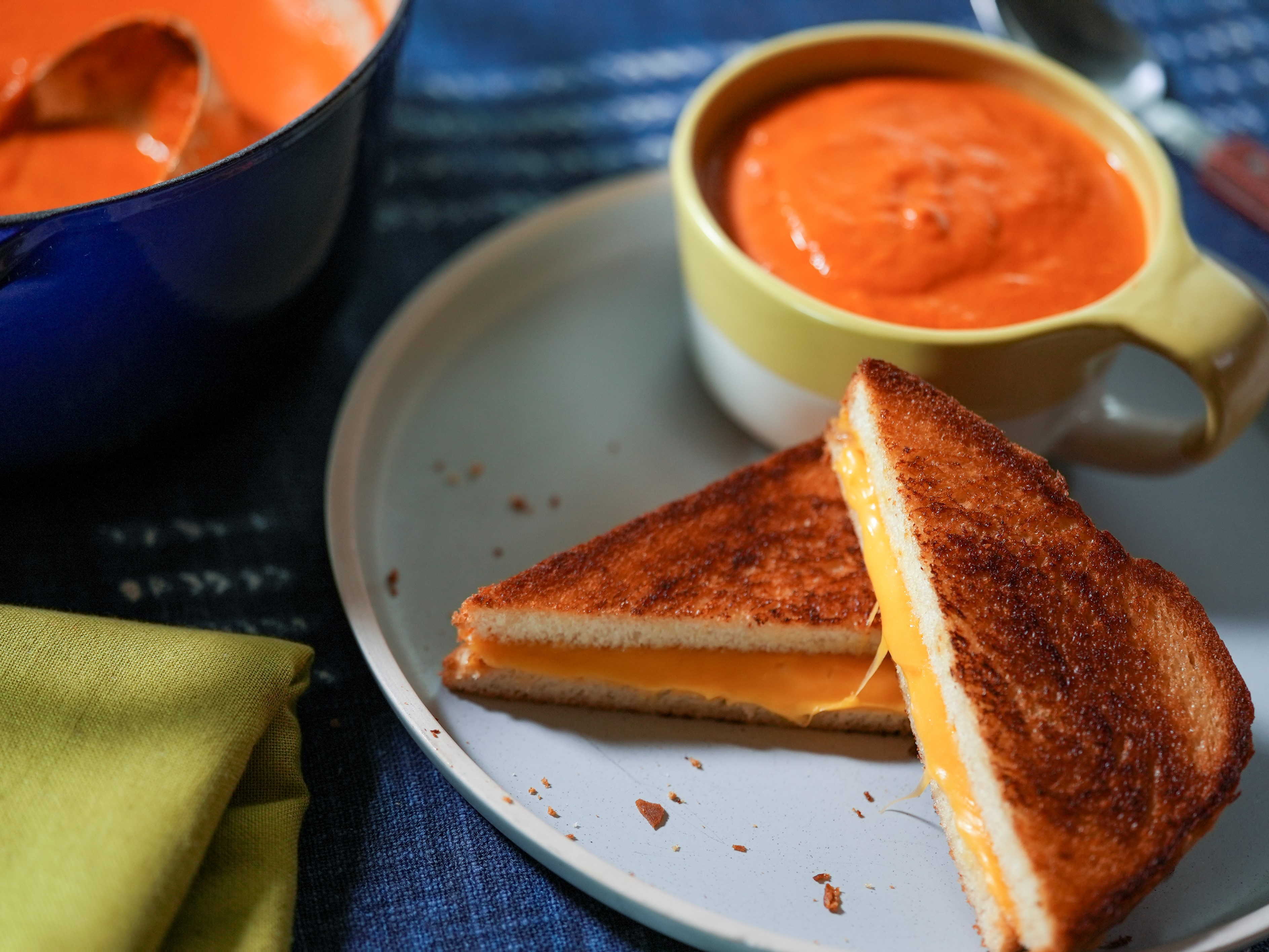 Homemade TOmato Soup and Grilled Cheese