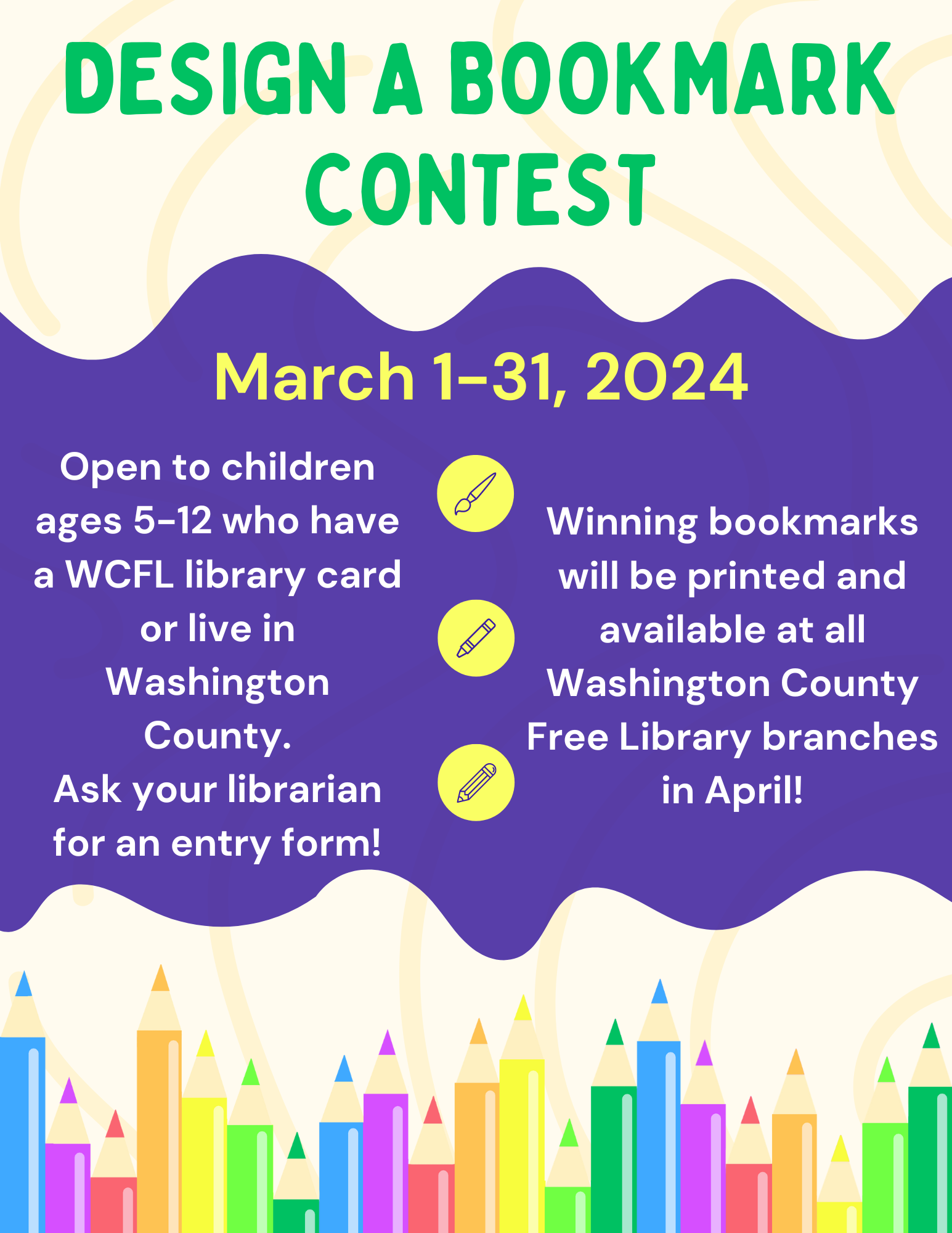 design a bookmark contest poster 