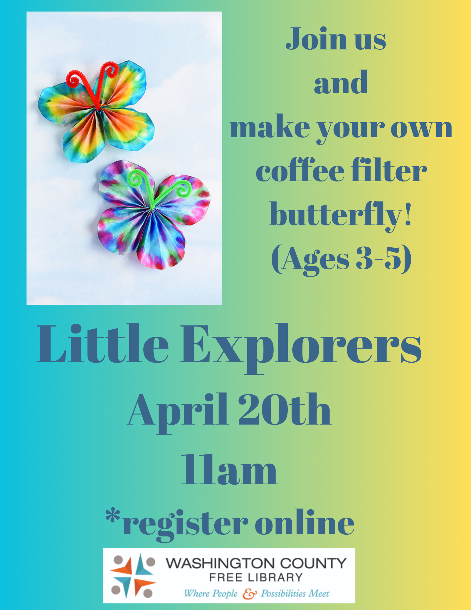 Little Explorers: Coffee Filter Butterflies