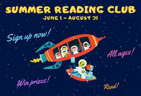Rocket with spaceship - Summer Reading Club 2019