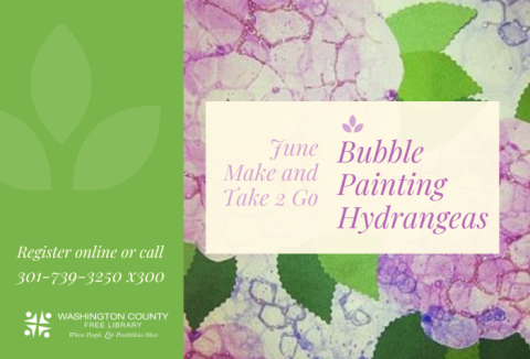 Bubble Painting Hydrangeas June Make and Take 2 Go