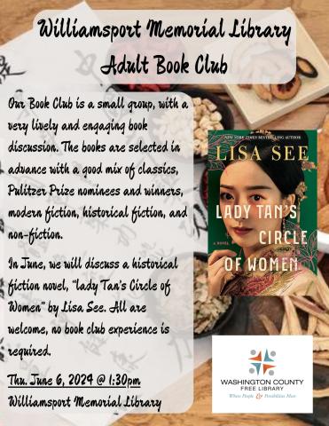 Image of Book Lady Tan's Circle of Women June 6th 1:30pm