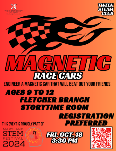 Magnetic Race Cars Tween STEAM Club