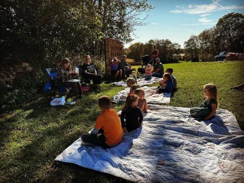 Story time at the pumpkin patch 