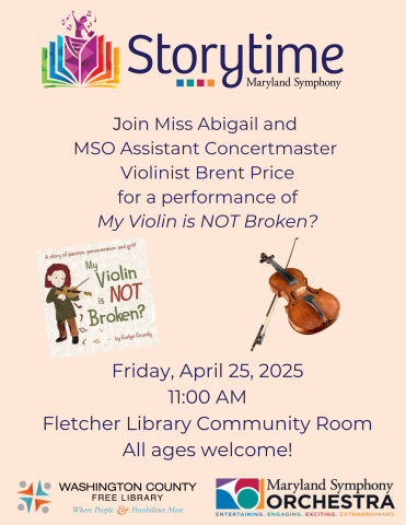 Maryland symphony violin storytime