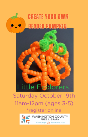 Little Explorers: Beaded Pumpkins