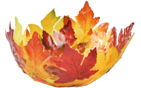 Small fall leaf bowl