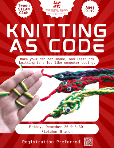 Finger knitting snakes