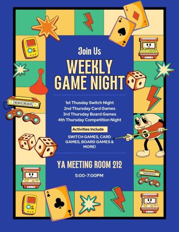 Teen Game Night: Switch, Cards, Board Games, Competition Nights