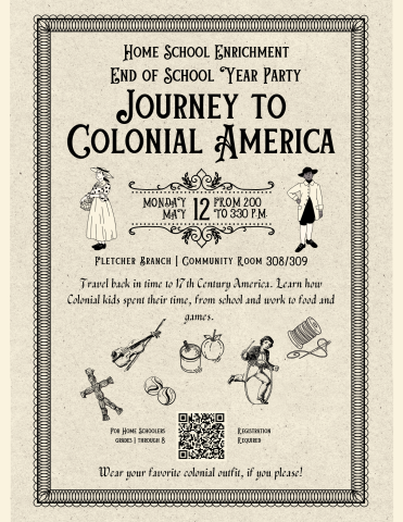 Colonial America Party Card