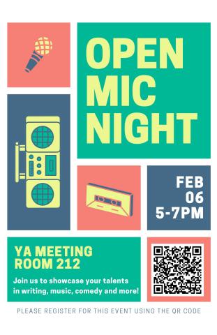 Open Mic Night in the Teen Department