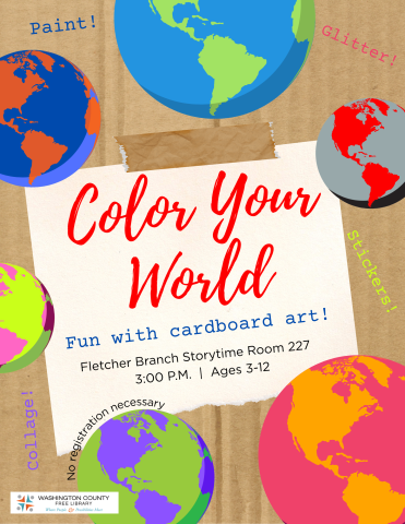 Color Your World Cardboard Art 