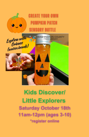 Kids Discover/Little Explorers: Pumpkin Patch Sensory Bottles
