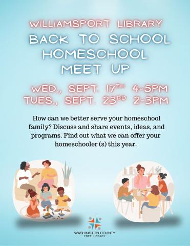 evebt flyer with dates and time with graphic of children and adults 