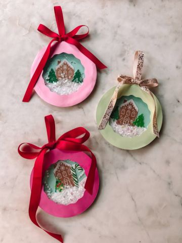 Paperplate Snowglobes