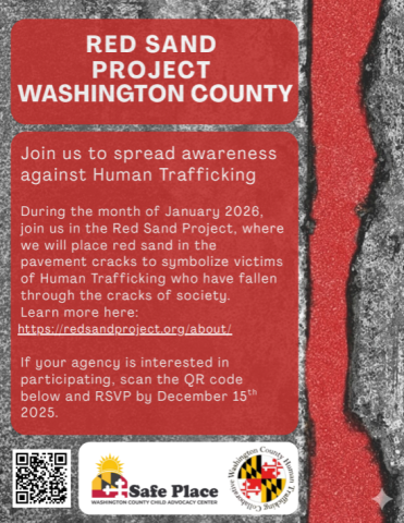 Red flyer with event details.