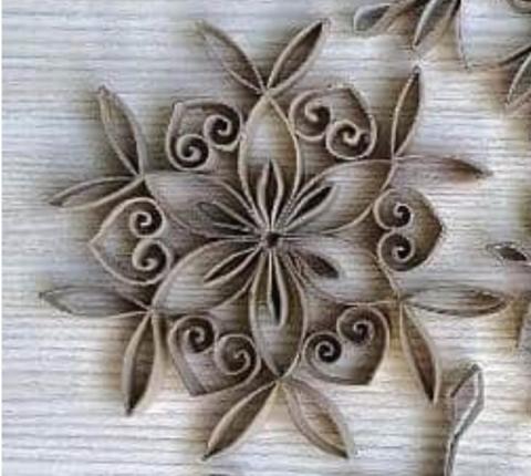 Snowflake made from TP tube