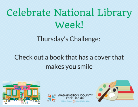 check out a book with a cover that makes you smile