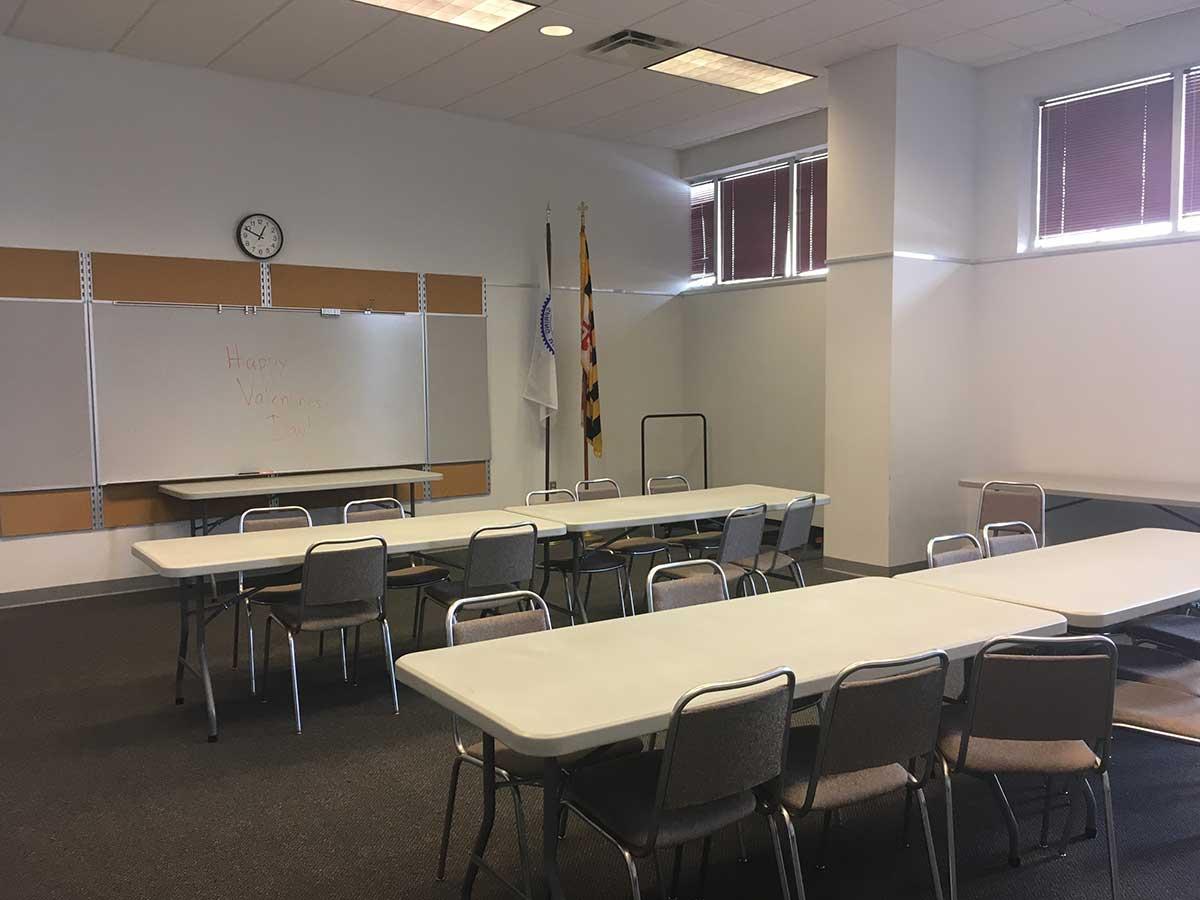 Interior shot of the Clear Spring Community Room