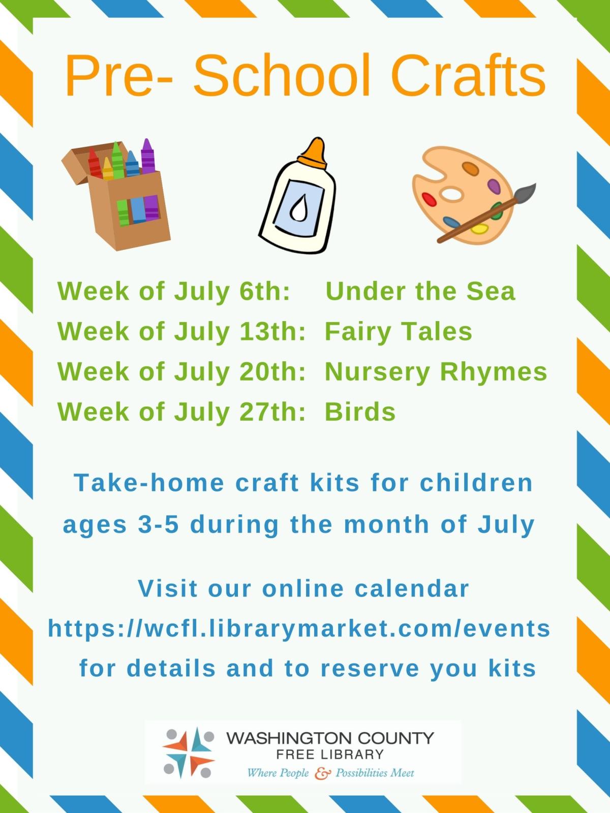 Pre-School Craft Information Poster