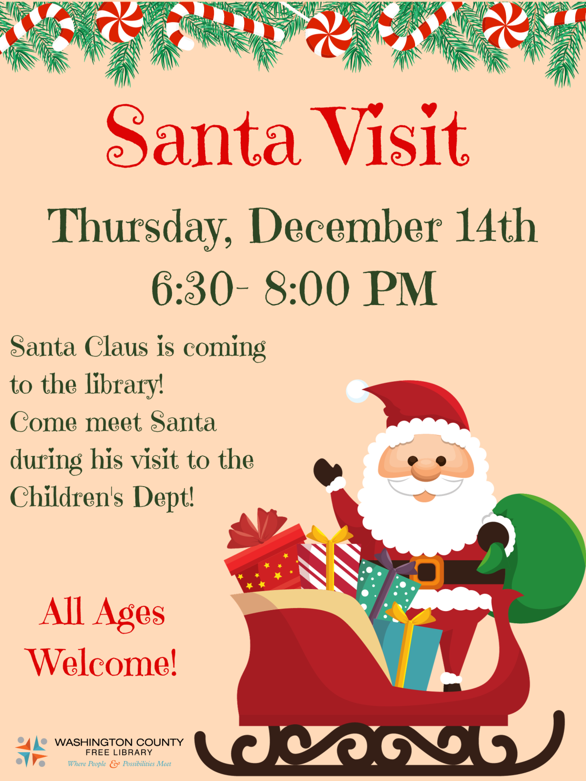 Santa Visit 2023 poster