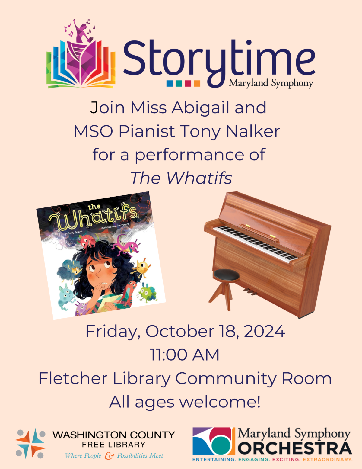 MSO piano storytime poster