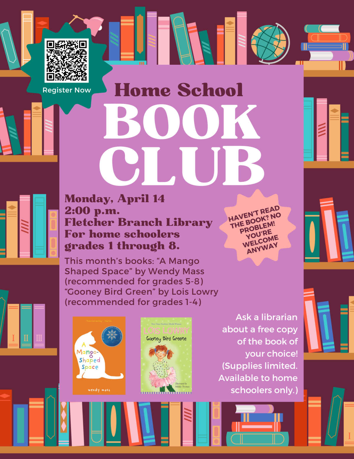 Book Club for home schoolers 