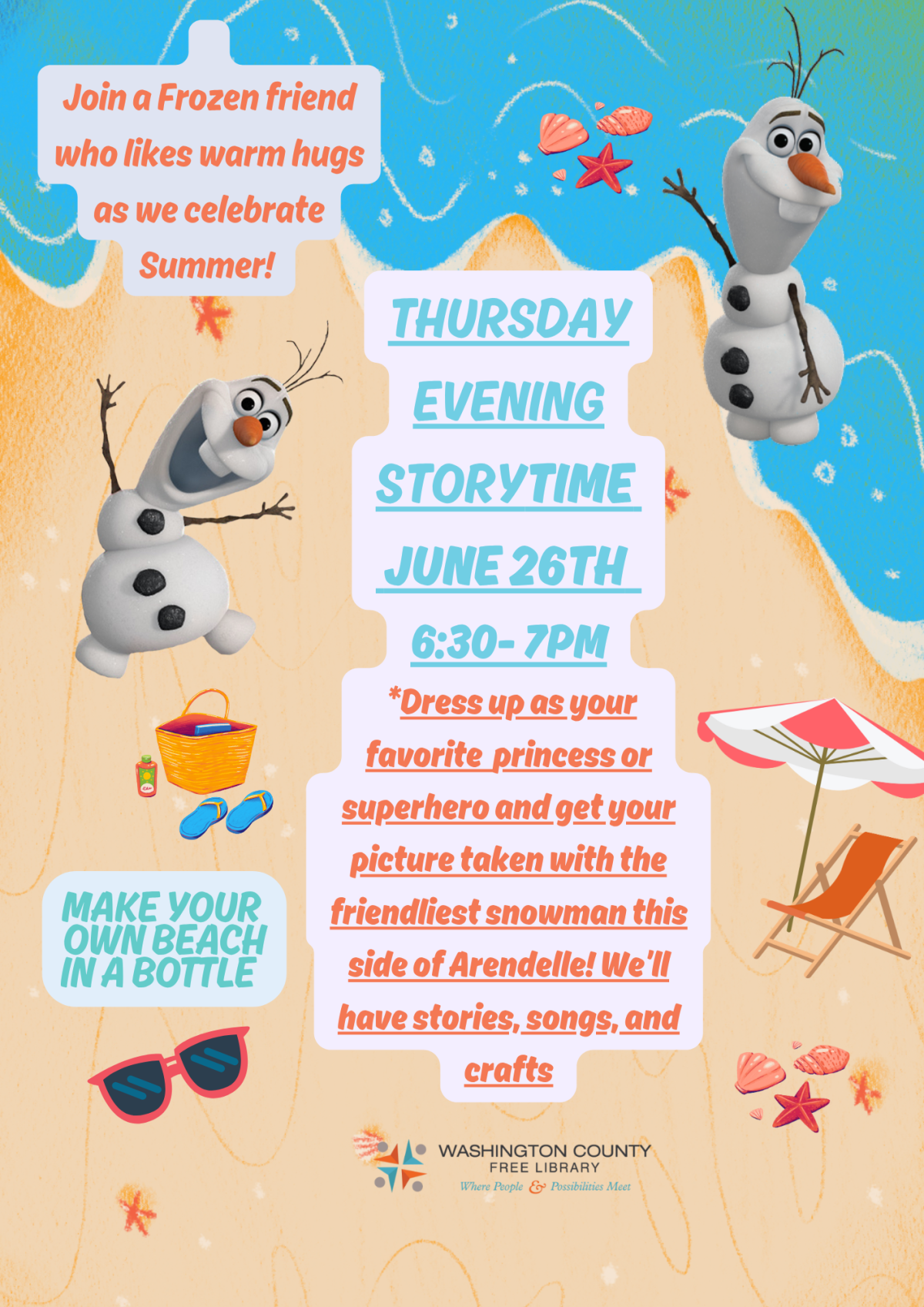 Join us as we celebrate Summer and dress as your favorite character