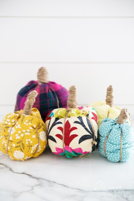 fabric pumpkins