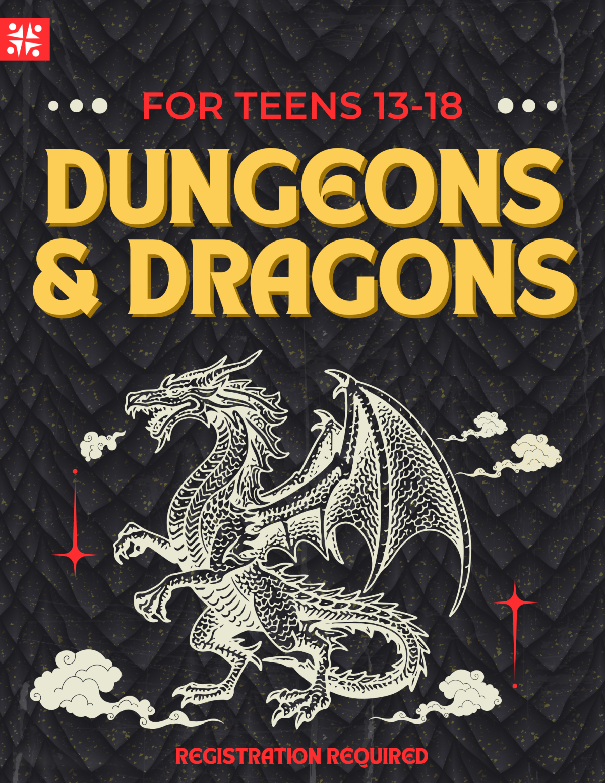 for teens ages 13-18, Dungeons & Dragons, registration required
